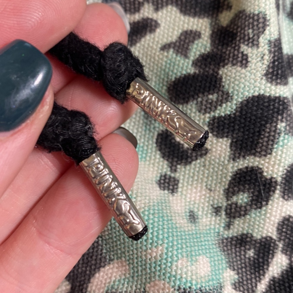 VS PINK • 2013 Teal Animal Print Drawstring Mini Backpack - Picture 7 of 14